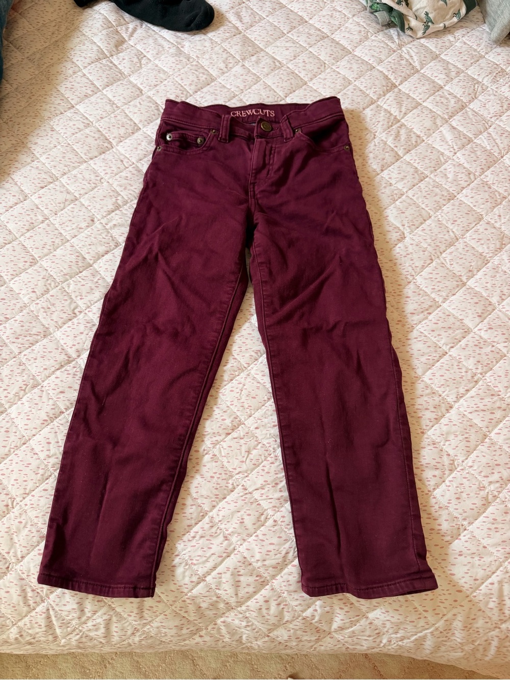 Crewcuts Maroon Kids Jeans
